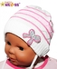 Čepička Proužek Baby Nellys ® na zavazování - bílá; 56-68 (0-6 m)