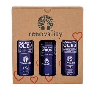 Renovality Original Series tělový olej 100 ml + tělový olej Apricot Oil 100 ml + pleťové sérum Hyaluron Serum 50 ml