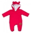 Baby Nellys Kojenecký teplákový overal s kapucí Teddy - malinový, vel. 80; 80 (9-12m)