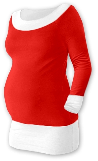 Be MaaMaa Těhotenska tunika DUO - červená/bílá, vel. L/XL; L/XL