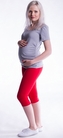 Be MaaMaa Těhotenské barevné legíny 3/4 délky - červená, vel. XL; XL (42)
