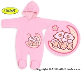 TERJAN Zimní/podzimní kombinézka/overálek Medvídci - sv. růžová, vel. 74; 74 (6-9m)