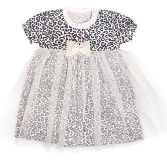 Mamatti Sukničkobody s tylem, krátký rukáv Gepardík - bílé se vzorem, vel. 80; 80 (9-12m)