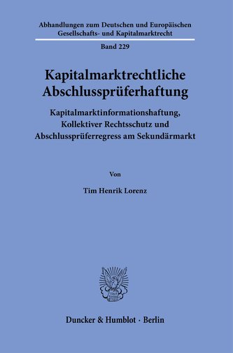 Kapitalmarktrechtliche Abschlussprüferhaftung.