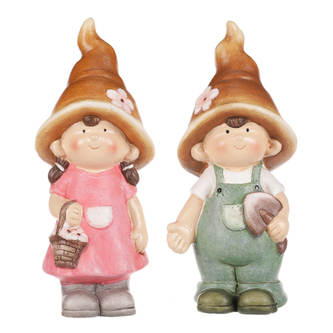 Dívka a chlapec, dekorační zboží z keramiky. Cena za 1ks.