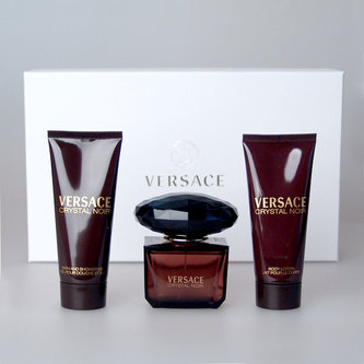 Versace Crystal Noir toaletní voda 90 ml + tělové mléko 100 ml + visačka na zavazadlo