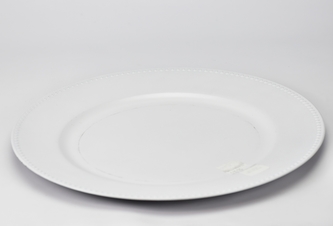 Plastový talíř Dots bílý 33x2 cm