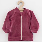 Kojenecká semišková mikina New Baby Suede clothes růžovo fialová - velikost 74 (6-9m)