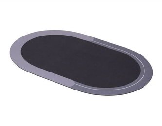 DURAplast Absorpční koupelnová předložka, CLEAN&DRY, ovál, šedá