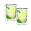 Vialli Design Sada 2 dvoustěnných sklenic 300ml, DIAMANTE 5844