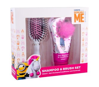 Minions Unicorns šampon 2v1 150 ml + kartáč na vlasy