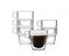 Vialli Design Sada 6 dvoustěnných hrnků, SENSO 7435, 150 ml