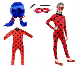 Dětský kostým Beruška s parukou a maskou 110-122 M Dětský kostým Beruška s parukou a maskou 110-122 M