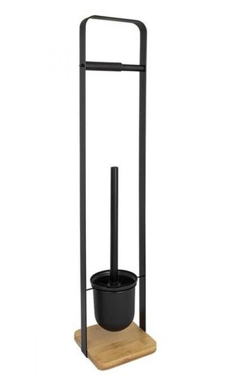 DURAmat WC stojan, černý, 14,5x73,3x14,5 cm
