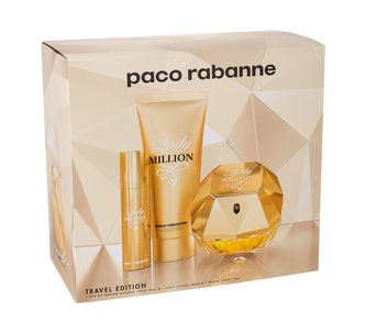 Paco Rabanne Lady Million parfémovaná voda 80 ml + tělové mléko 100 ml + parfémovaná voda 10 ml