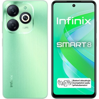 Infinix Smart 8 3(up to 6GB) +64GB gsm tel. Crystal Green