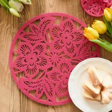 Prostírání | LEAL | plstěné - filcové  růžová | 33 cm | 884509 Homla