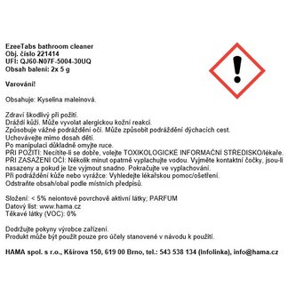 EzeeTabs KOUPELNA, eco tablety pro přípravu čistícího prostředku, vegan, 2 ks