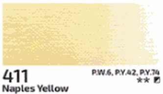 Akrylová barva Rosa 75ml – 411 naples yellow