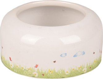 FLAMINGO miska pro hlodavce KIKI CERAMIC ROUND bílá S 8,3x8,3x3,5cm 100ml