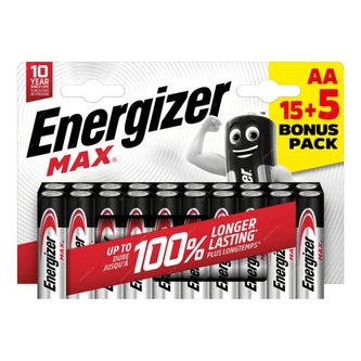 Baterie Energizer MAX AA 15+5 zdarma