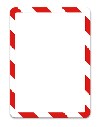 tarifold Magneto - bezpečnostní samolepicí rámeček, A4, červeno-bílý, 2 ks