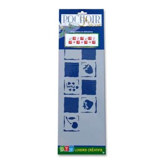 Plastová šablona červené ovoce