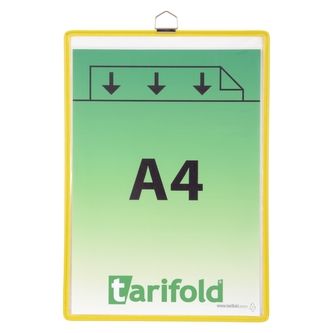 tarifold rámeček s kapsou a očkem, A4, otevřený shora, žlutý, 5 ks