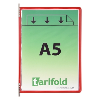 tarifold závěsný rámeček s kapsou, A5, otevřený shora, červené, 10 ks