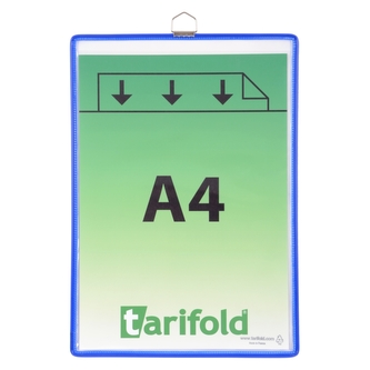 tarifold rámeček s kapsou a očkem, A4, otevřený shora, modrý, 5 ks