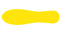 tarifold podlahové samolepicí značení - tvar stopa, 28 x 8,4 cm, žlutá, 1 ks
