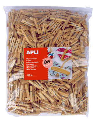 APLI dřevěné kolíčky, Jumbo pack, 48 x 6 mm, přírodní APLI dřevěné kolíčky, Jumbo pack, 48 x 6 mm, přírodní