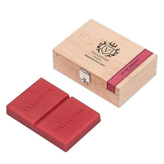 Wooden Box Wax Melt - By the Fireplace, Premium Wax Melt | Red | Sensual;Woody | By the Fireplace