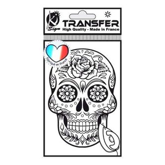 Samolepka na textil zažehlovací, motiv TETE de MORT 2 -lebka 2