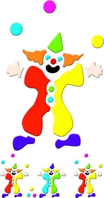 Plastová šablona Klaun