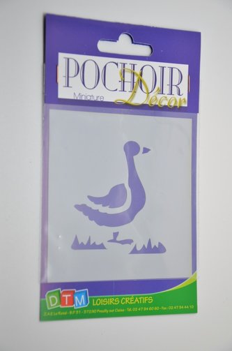 Šablona plastová, 8x8cm, HUSA