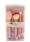 Royal & Langnickel Moda Rose štětec na pudr 1 ks + štětec na konturování 1 ks + šikmý štětec na oční stíny 1 ks + štětec na oční linku 1 ks + pouzdro