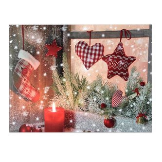 OBRAZ DEKORAČNÍ SVÍTÍCÍ 1LED 30X40CM TISK PLÁTNO