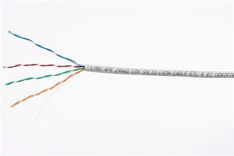 UTP kabel LYNX, Cat5E, drát, LS0H, Dca, šedý, 305m