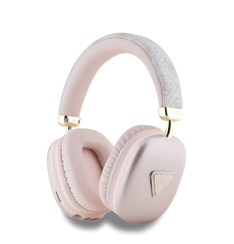 Guess PU Leather 4G Triangle Logo Bluetooth Stereo Headphone Pink Guess PU Leather 4G Triangle Logo Bluetooth Stereo Headphone Pink