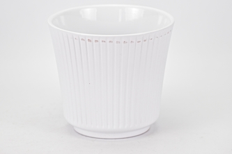 Keramický květináč Delphi lesklý 16 cm bílý II. jakost