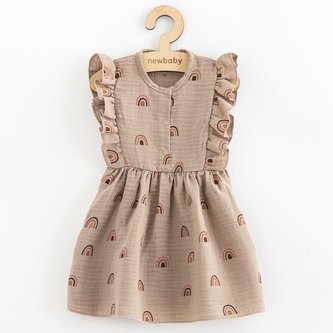 Letní kojenecké mušelínové šaty New Baby Rainbow - velikost 86 (12-18m)