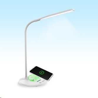 Stolní LED lampa s bezdrátovou nabíječkou na telefon