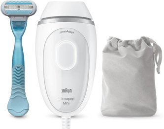 Braun IPL Silk-expert Mini PL1124 IPL epilátor, snímač odstínu pokožky, 3 úrovně intenzity, pro tělo i obličej
