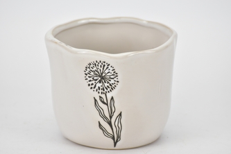 Porcelánový květináč bílý Hypericum 10,5x12,5 cm II. jakost