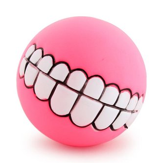 Pískací míček Smile 7,5cm Růžová Pískací míček Smile 7,5cm Růžová