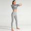 Dámská bezešvá sportovní souprava - Světle šedá S