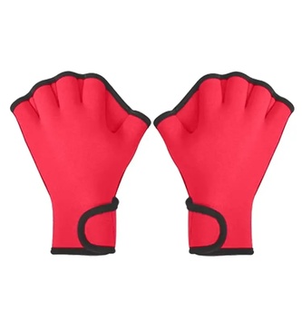 Plavecké rukavice s blánou Swim Gloves - L Červená