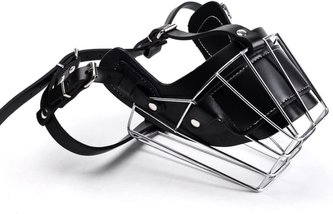 Náhubek kovový pro psa SA - černá/kov 2XL