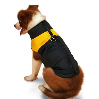 Zimní vesta Černo Žlutá 6XL